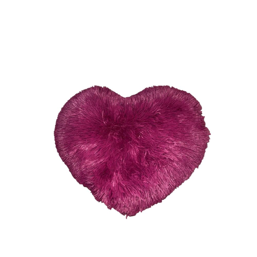 Magenta Pink Heart Shape Pillow 14 x 15"